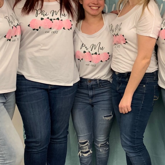 Phi Mu Flowy Short Sleeve Tee - Picture 4 of 4